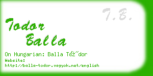 todor balla business card